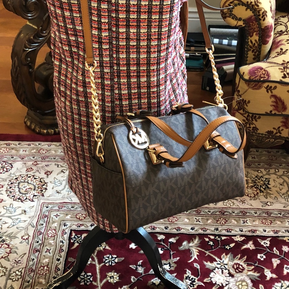 2pcs Michael Kors Grayson MD Chain Satchel&Wallet - Picture 8 of 8